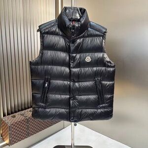 Moncler Shiny Black Puffer Vest